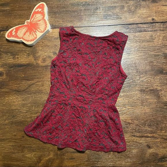 Anthropologie | Eva Franco Peplum Brocade Glitter Tank - Picture 7 of 10